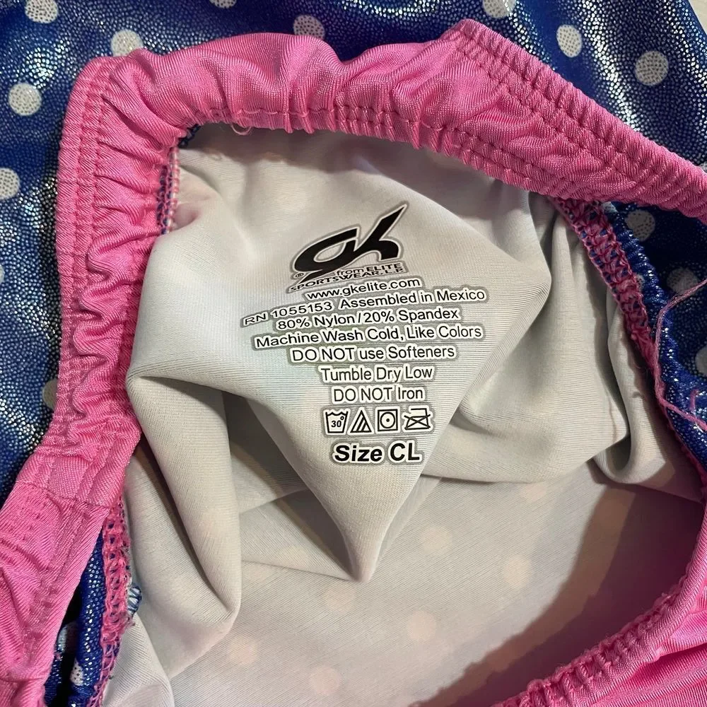 GK‎ girls leotard pink blue child large